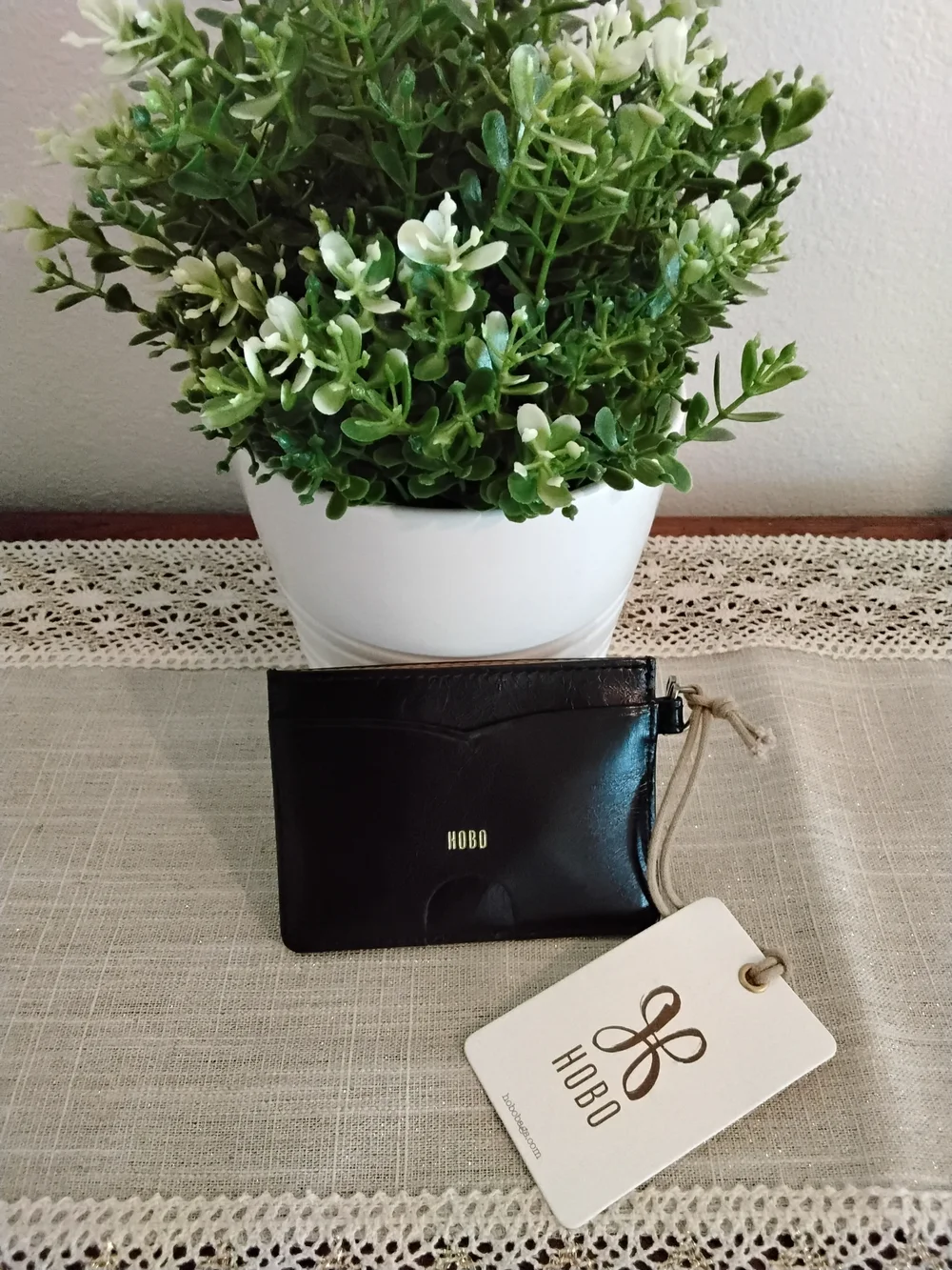 HOBO Black Leather Card Holder - Picture 2 of 5